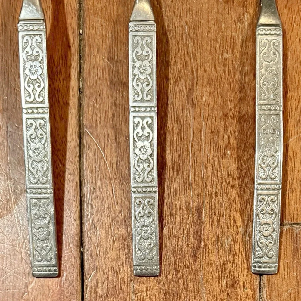 9pcs VTG Oneida Community ISABELLA Stainless‎ MCM Flatware 3 Serving / 1 Setting